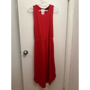 Banana Republic Vibrant Red Midi Dress